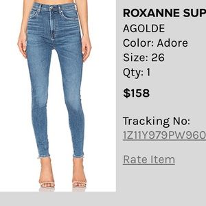 Agolde Roxanne super high rise skinny